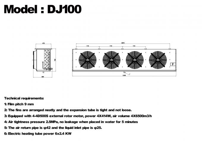 DJ 시리즈 DJ100 단일 단위 냉장고 CE 인증 냉장고 전용 공기 냉장기 증발기 천장 증발기 냉장기 제조업체,냉장고 공장, 냉장고 0
