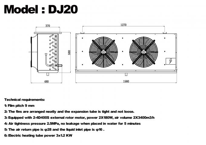DJ 시리즈 DJ100 단일 단위 냉장고 CE 인증 냉장고 전용 공기 냉장기 증발기 천장 증발기 냉장기 제조업체,냉장고 공장, 냉장고 4