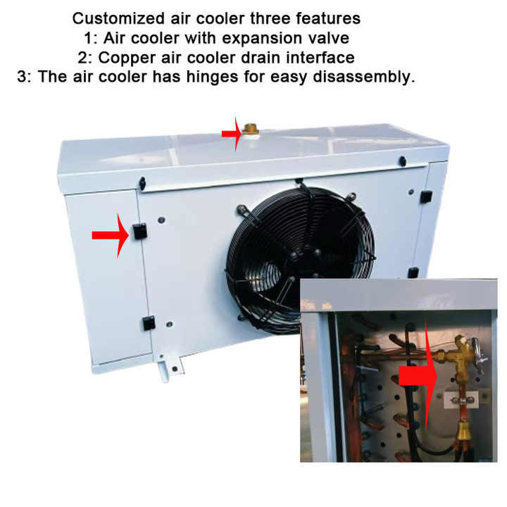 DD12 수소 인 알루미늄 지느러미 공기 냉장기 힌지 에파보레이터 코일 냉장고에 대한 팽창 밸브 에파보레이터