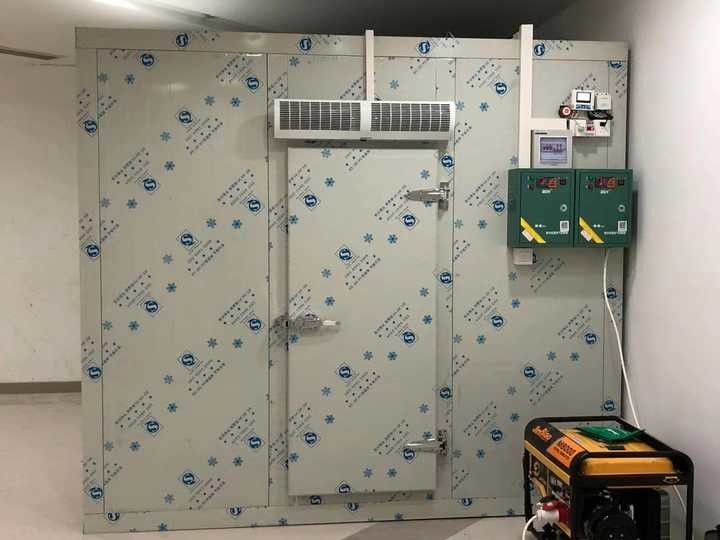 10m³ 냉장 창고 별도 판매 냉장 커튼 팬 선반 -18℃ 냉장 시설 챔버