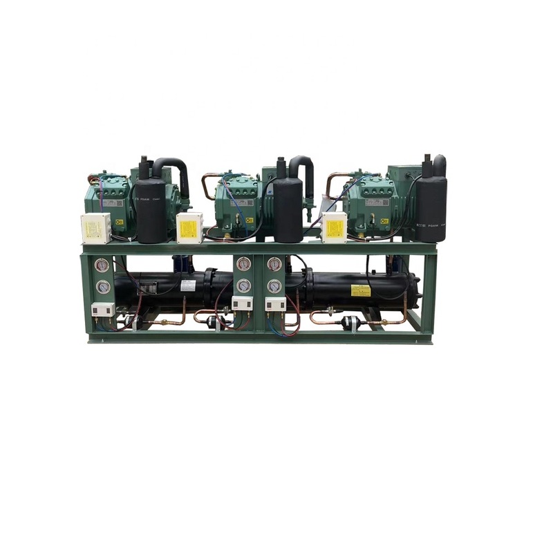 10HP 피스톤 압축기 380V 3PH 50Hz와 1 년 보증과 함께 물 냉각 콘덴싱 장치