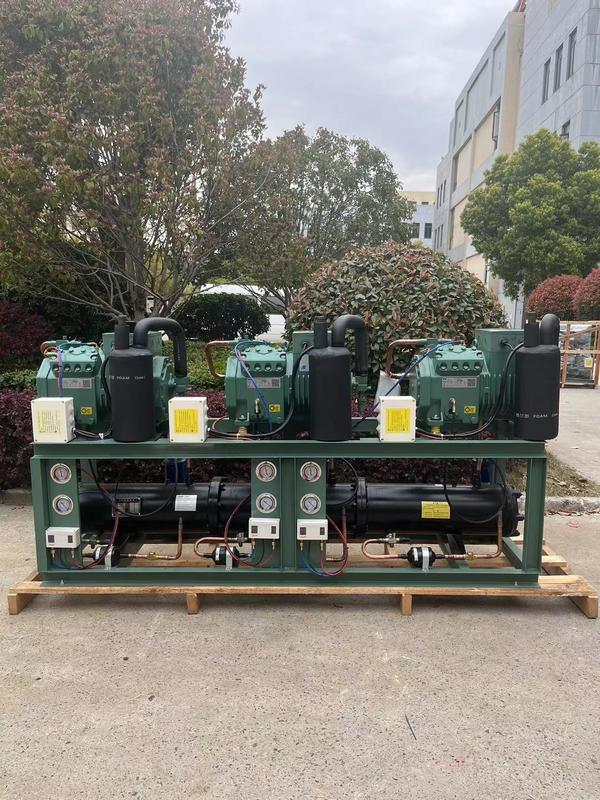 10HP 피스톤 압축기 380V 3PH 50Hz와 1 년 보증과 함께 물 냉각 콘덴싱 장치