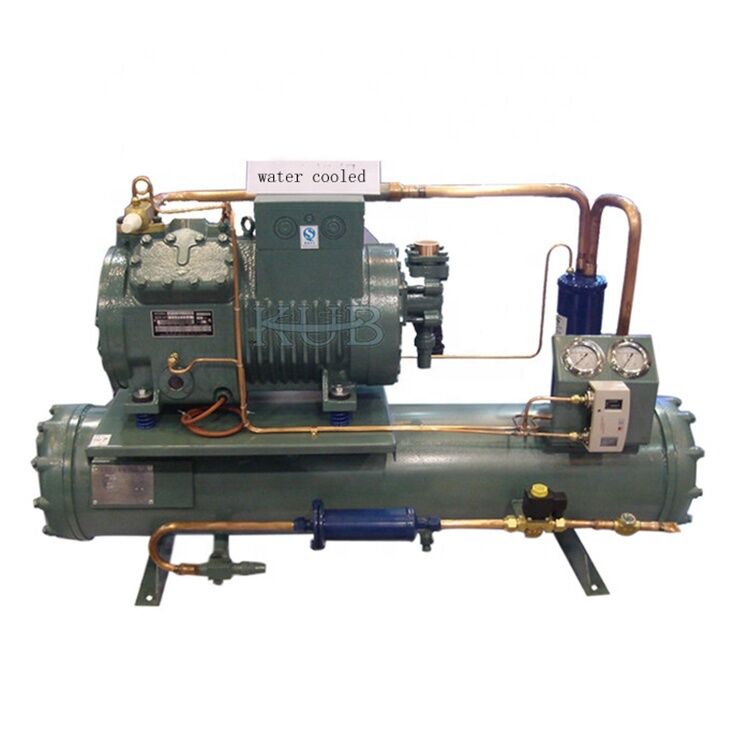 KUB 4FES-5 5HP 냉동 창고용 압축기 냉각 시스템, 냉각수 냉각 응축 장치, 냉동 장치, 작동 용이