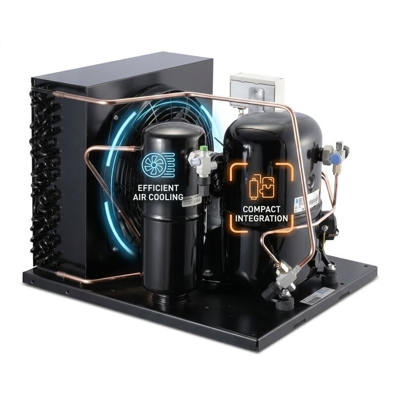 저온 마이너스 25C 소형 응축 장치 2HP 밀폐형 스크롤 R404A R449A 급속 냉동고 블래스트 냉동고 냉장실