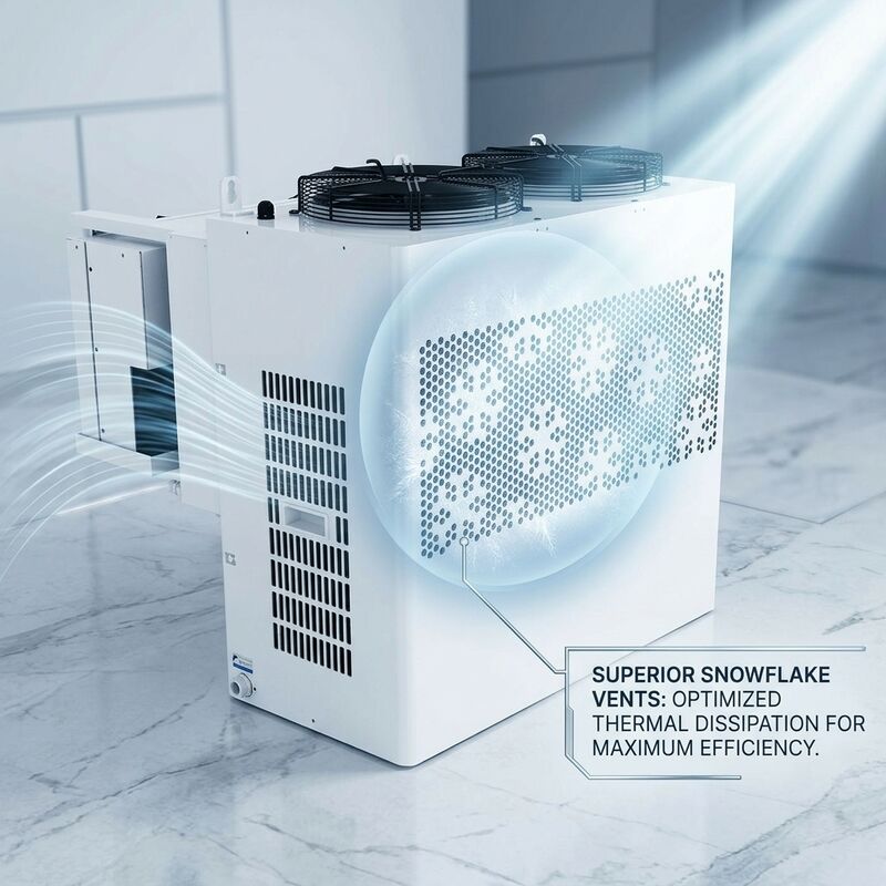 Walk-in Cold Room 전용 소형 응축 장치 5HP 밀폐형 스크롤 R404A 디지털 컨트롤러 신선 저장 0C ~ 10C
