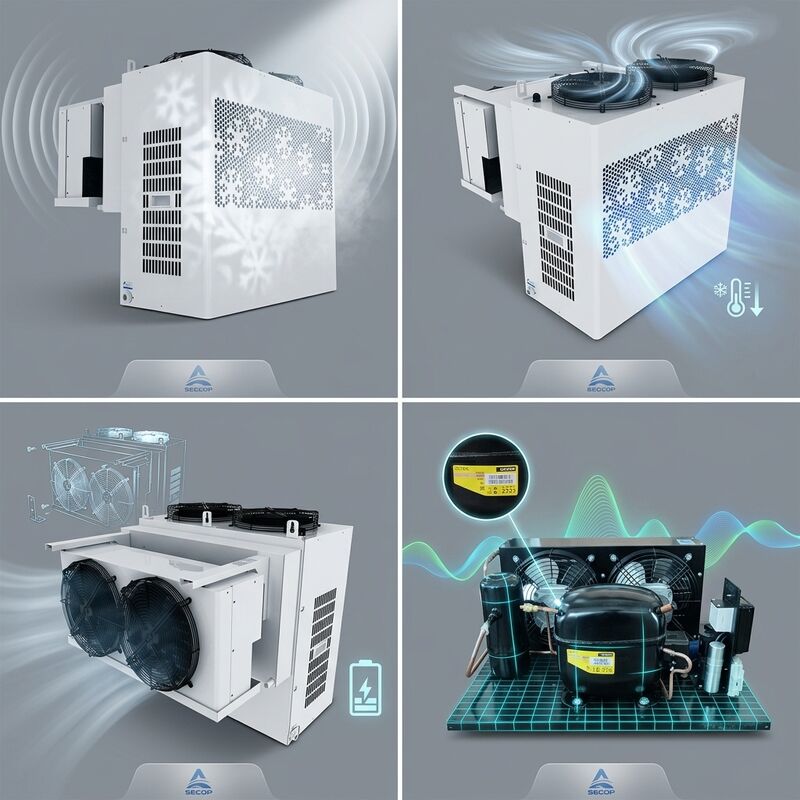 스마트 IoT 컨트롤러 소형 응축 장치 2HP 밀폐형 스크롤 R404A WiFi 원격 모니터링 알람 냉장실 냉동고