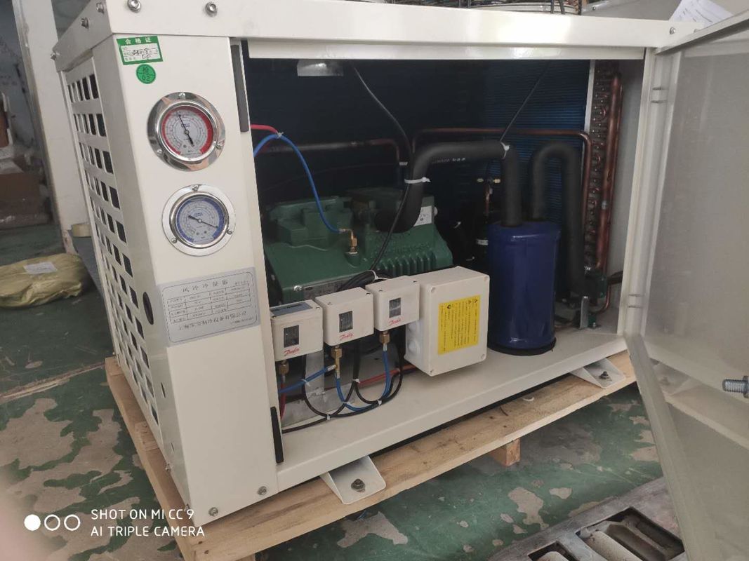 냉각장치 냉장고 냉장실을 위한 3 에이치피 R404A Ｕ 형태 세미 밀폐형응축유닛